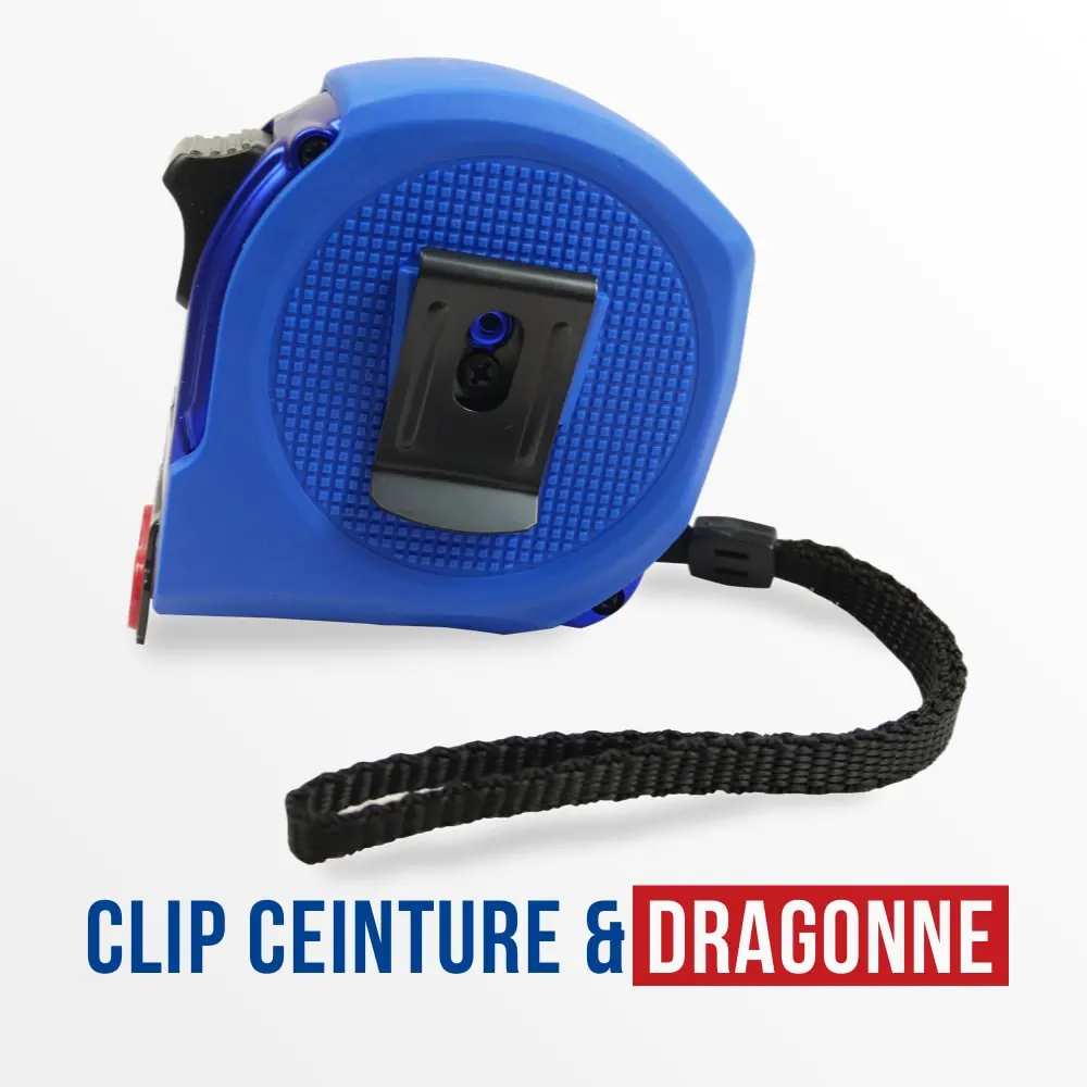 atouts clip ceinture et dragonne mètre Kompact